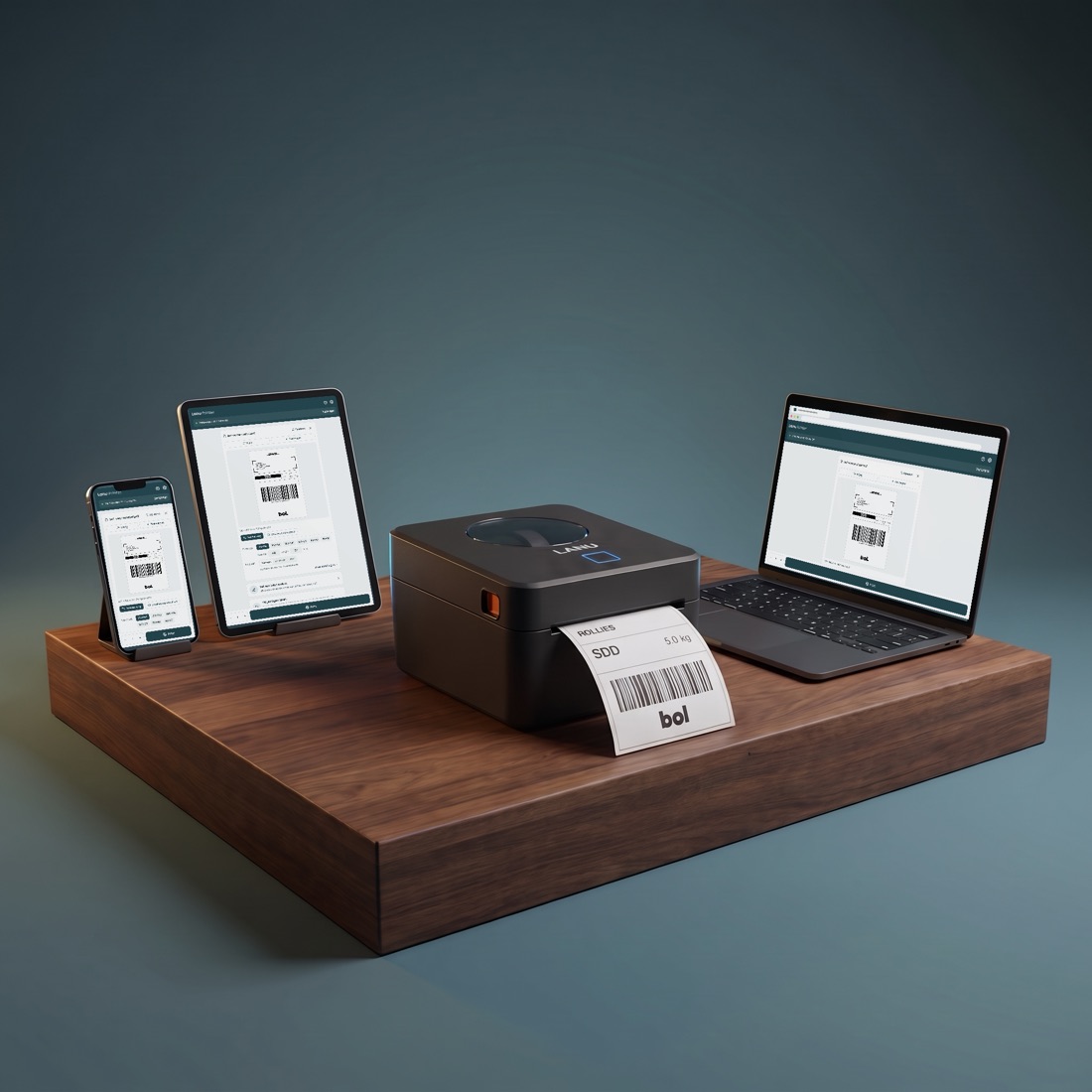 Lanu 9X met de app op telefoon, tablet en laptop